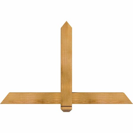 Ekena Millwork Eugene Rough Sawn Timber Gable Bracket, Western Red Cedar, 48"W x 30"H x 4"D x 4"F, 15/12 Pitch GBW048X30X0404EUG00RWR